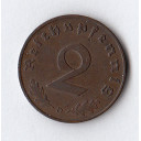 1938 2 Pfennig Rame Zecca G